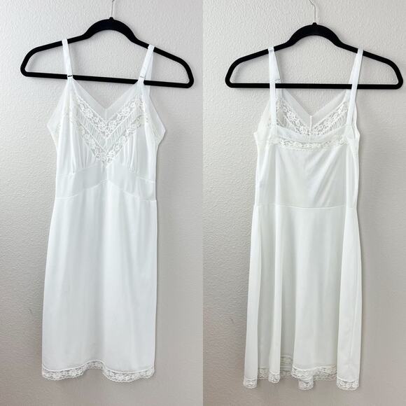 Vintage Slip Full One Piece White - Picture 1 of 11